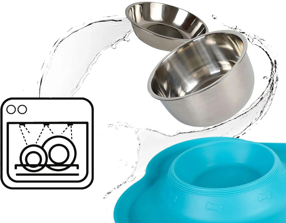 Miska EXTRALINK PET-838 Higiena i łatwe czyszczenie Stal nierdzewna  łatwo wyjąć i umyć pod bieżącą wodą lub w zmywarce higiena