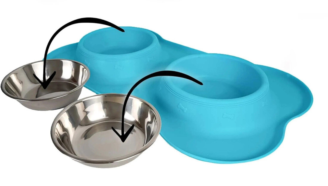 Miska EXTRALINK PET-838 funkcjonalne rozwiązanie wymiary Podwójna miska dla psów, jak i kotów wybór dla każdego właściciela zwierząt