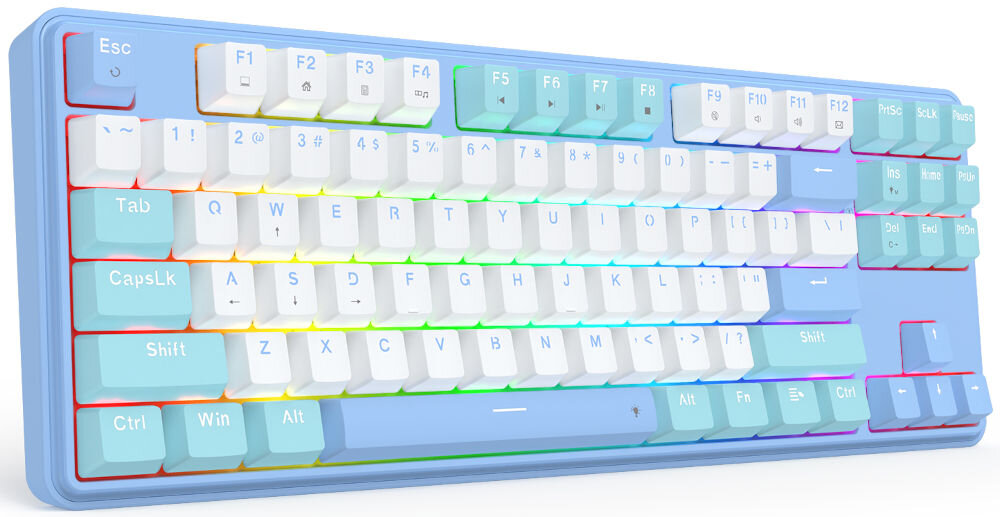 Klawiatura REDRAGON K707WBB-RGB StarBlade szybka wymiana przełączników, dzięki funkcji hot-swap, swoboda personalizacji, produkt na białym tle