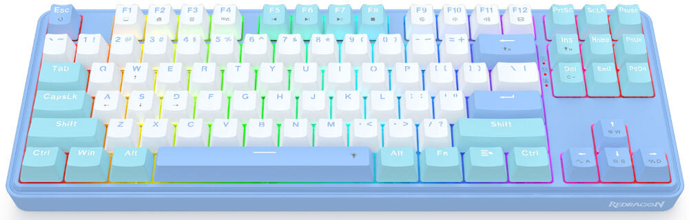 Klawiatura REDRAGON K707WBB-RGB StarBlade cicha praca, zaawansowany system tłumienia dźwięków, trzy warstwy dźwiękochłonnych materiałów, pianka PO (3,5 mm),
pianka IXPE, warstwa na spodzie, wzmocniona silikonowymi uszczelkami, produkt na białym tle