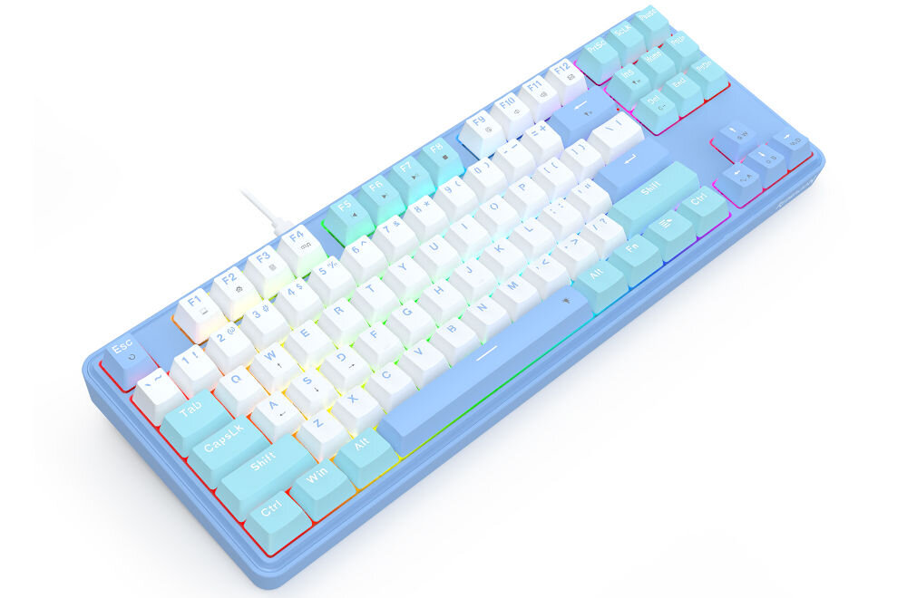 Klawiatura REDRAGON K707WBB-RGB StarBlade stabilność i komfort pracy, dzięki systemowi gasket mount, trwała i odporna na intensywną eksploatację, produkt na białym tle