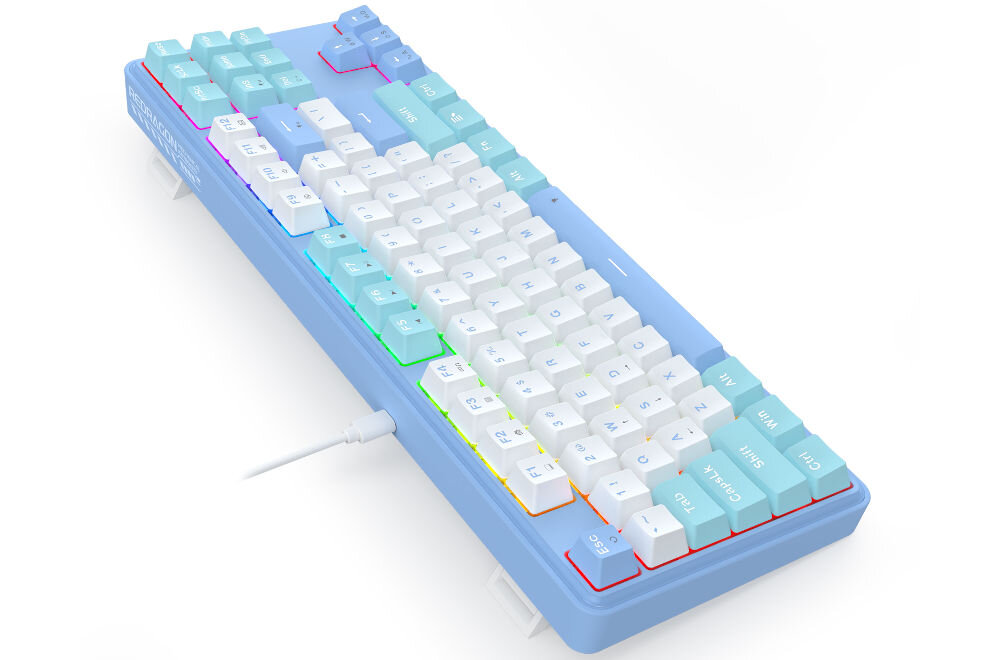 Klawiatura REDRAGON K707WBB-RGB StarBlade kontrola bez zakłóceń technologie Anti-Ghosting oraz N-Key Rollover, produkt na białym tle