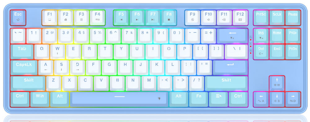 Klawiatura REDRAGON K707WBB-RGB StarBlade
programowalne makra, możliwość przypisania do każdego klawisza własnych makr, produkt na białym tle