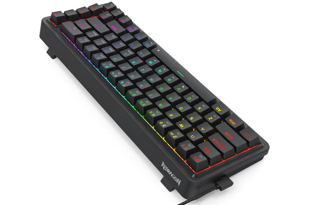 Klawiatura REDRAGON K709-RGB Nova kontrola bez zakłóceń technologie Anti-Ghosting oraz N-Key Rollover, produkt na białym tle