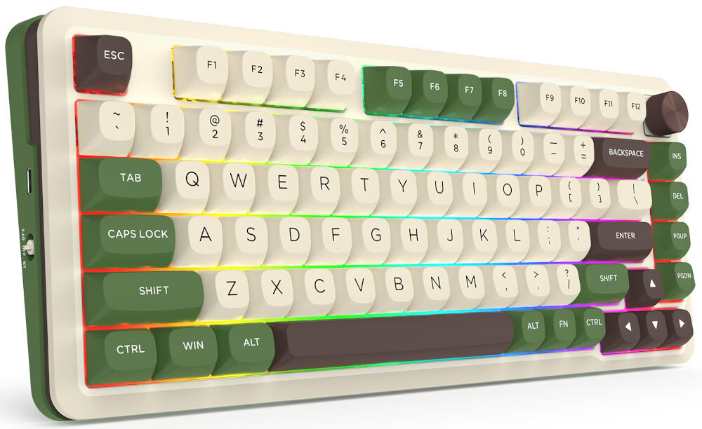 Klawiatura REDRAGON K681CCG-RGB-PRO Cyrus szybka wymiana przełączników, dzięki funkcji hot-swap, swoboda personalizacji, produkt na białym tle