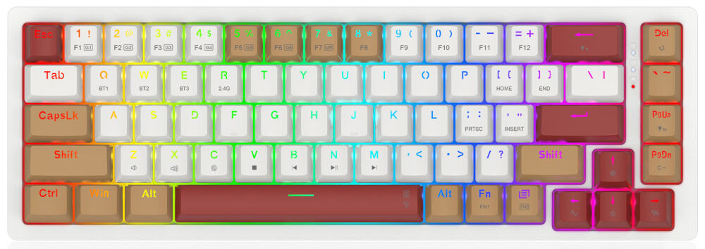 Klawiatura K677WLR-RGB-PRO Rammus
efektowne podświetlenie RGB oferujące różnorodne efekty świetlne, możliwość regulacji intensywności podświetlenia, podświetlenie ułatwiające pracę w warunkach słabego podświetlenia
produkt na białym tle