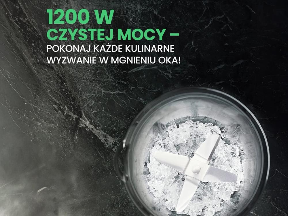 Blender kielichowy EXTRALINK L-10B 1200W Dotykowy ekran 6 programów kruszenie lodu dzbanek 1.5L szybkie przygotowanie posiłków, gotowanie dla kilku osób, komfortowa obsługa
