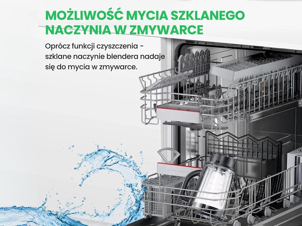 Blender kielichowy EXTRALINK L-10B 1200W Dotykowy ekran 6 programów kruszenie lodu dzbanek 1.5L kielich odporny na uszkodzenia, równomierne mieszanie składników, wygodne rozwiązanie