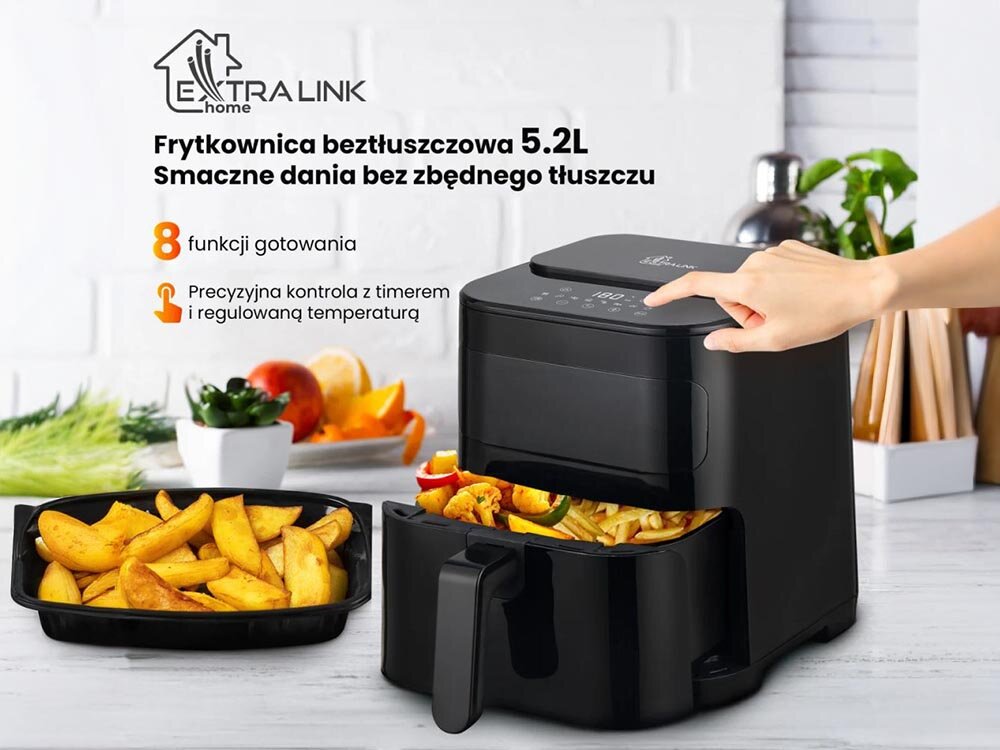 Air Fryer Frytkownica beztłuszczowa EXTRALINK SJ-520 kv początek opisu