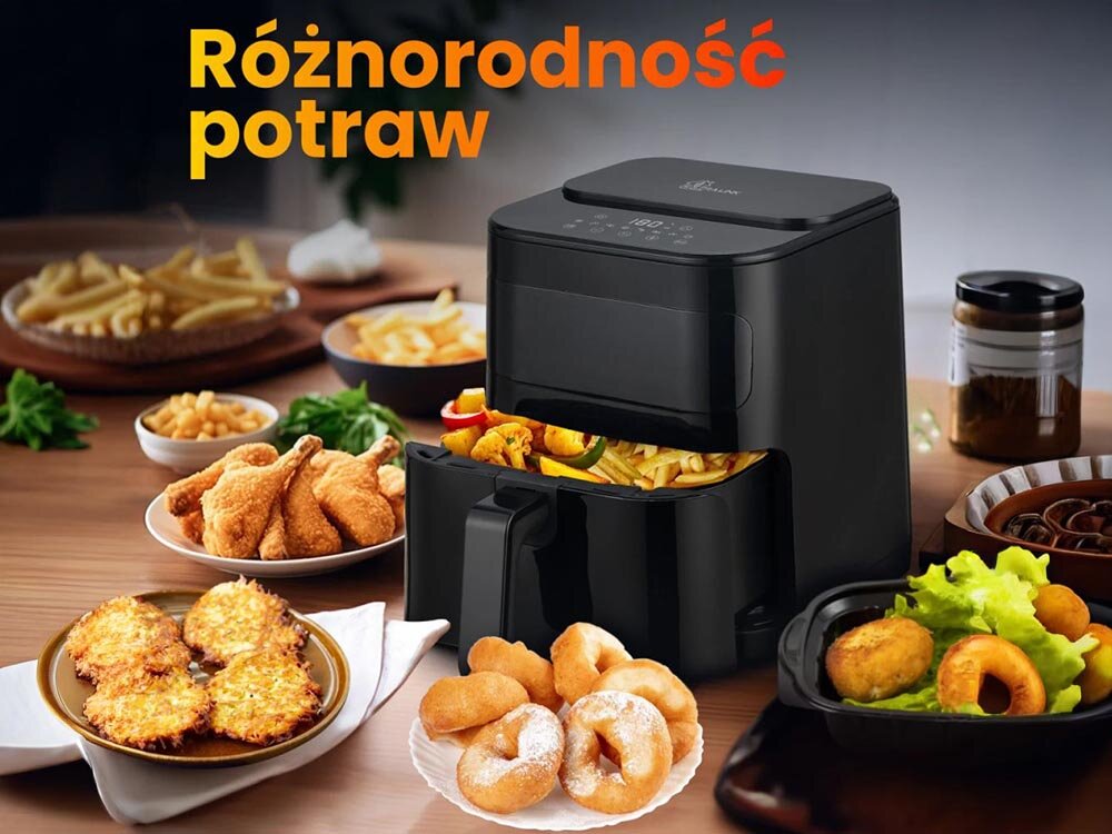 Air Fryer Frytkownica beztłuszczowa EXTRALINK SJ-520 7 automatycznych programów, łatwiejsze codzienne gotowanie, dopasowana temperatura i czas pracy