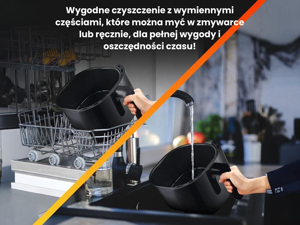 Air Fryer Frytkownica beztłuszczowa EXTRALINK SJ-520 szybkie nagrzewanie, krószy czas gotowania, mniejsze zuzycie energii, ekonomiczne gotowanie