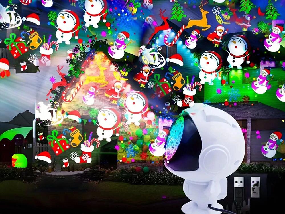 Projektor LED EXTRALINK BN-1223, światło, atmosfera, LED, dekoracja, proejktor wyświetla obrazki na ścianie