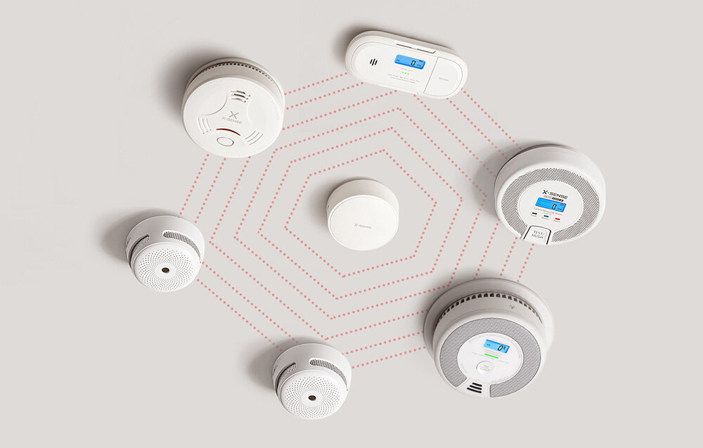 X-SENSE SAL51 50 urządzeniami stacji bazowej SBS50 rozbudowanej sieci bezpieczeństwa 868 MHz aplikacja X-Sense Home Security Androida iOS powiadomień o potencjalnych zagrożeniach