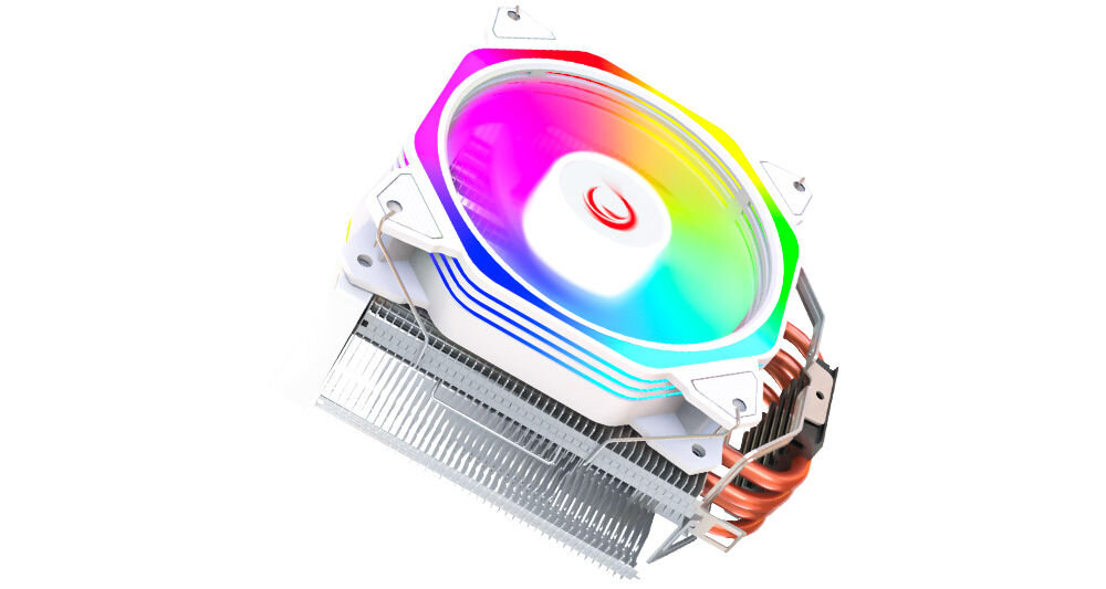 RAMPAGE Octagon C50 Chłodzenie procesora LGA 1700/AM5 1800RPM wentylator 120mm ARGB wydajne chłodzenie procesora wysoka jakośc komponentów stabilne działanie podzespołów wydajne chłodzenie wysoka wydajność komputera płynnośc pracy procesora