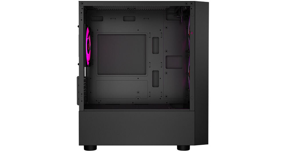 RAMPAGE Lyra Mesh Obudowa PC Mid-T 3x wentylator RGB czarna dużo miejsca duże karty graficzne długośc do 310 mm zaawansowane systemy chłodzenia wysokośc do 159 mm dodatkowe dyski twarde przemyślany układ wnętrza wygoda estetyka łatwa instalacja podzespołów wszechstronność funkcjonalnośc komfort użytkowania