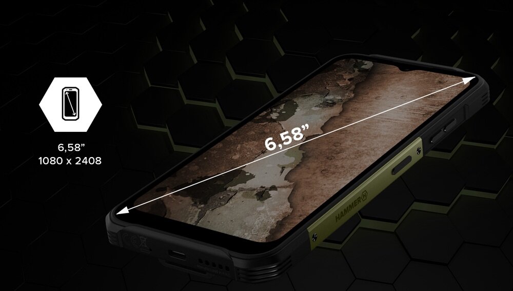 Smartfon MYPHONE Hammer Construction 2 5G Thermal Military Edition ekran