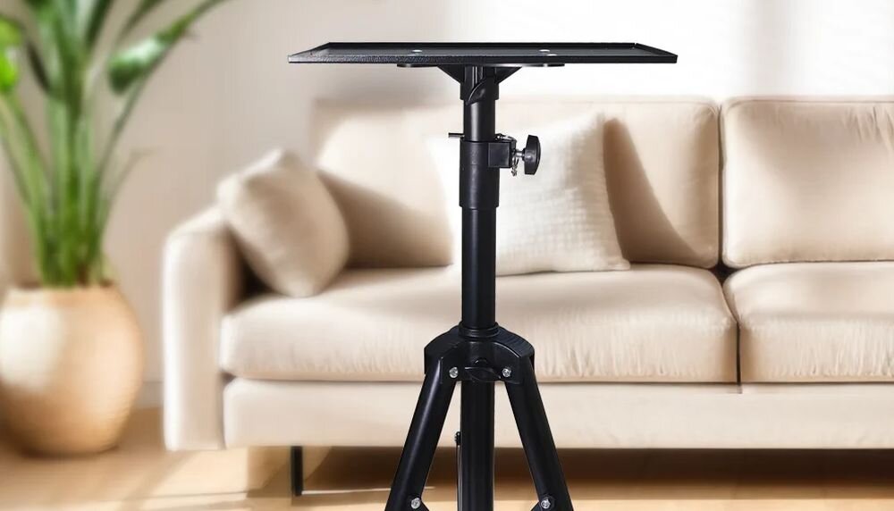 Stojak pod projektor EXTRALINK PFS-001 mobilny statyw regulowana wysokość 60-120 cm trójnożna konstrukcja 1,9 kg, stojak w pomieszczeniu