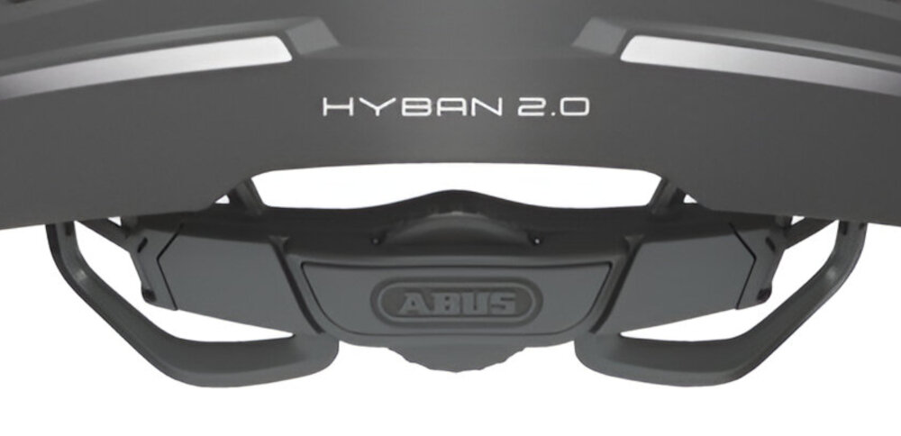 Kask rowerowy ABUS Hyban 2.0 Tytanowy Miejski rozmiar L zbliżenie na pokrętło do regulacji system regulacji Zoom Ace Urban łatwo dopasować kask do obwodu głowy w zakresie od 56 do 61 cm pokrętło umożliwia precyzyjne i szybkie dopasowanie pełen pierścień otaczający głowę stabilność bezpieczna jazda