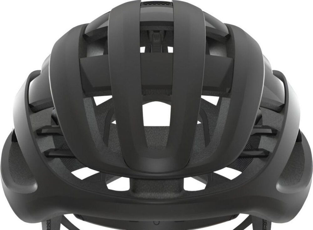 Kask rowerowy ABUS AirBreaker Czarny Szosowy rozmiar S zbliżenie na skorupę kasku zintegrowane w strukturze EPS wzmocnienie ActiCage Lite usztywnia konstrukcję w strategicznych miejscach bez ograniczania wentylacji wysoka odporność na odkształcenia w razie upadku wysoki poziom ochrony przy zachowaniu lekkości i komfortu