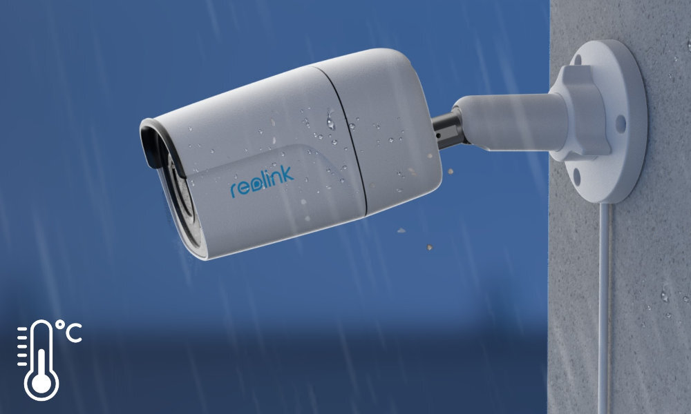 Kamera REOLINK P320 IP67 kurz, deszcz i inne trudne warunki atmosferyczne niezależnie od upałów, mrozów czy intensywnych opadów domowym środowisku zewnętrznym