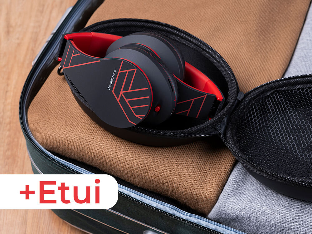 PowerLocus P2 składane słuchawki etui ochronne podróżne przenośne kompaktowe, złożone słuchawki nauszne w etui