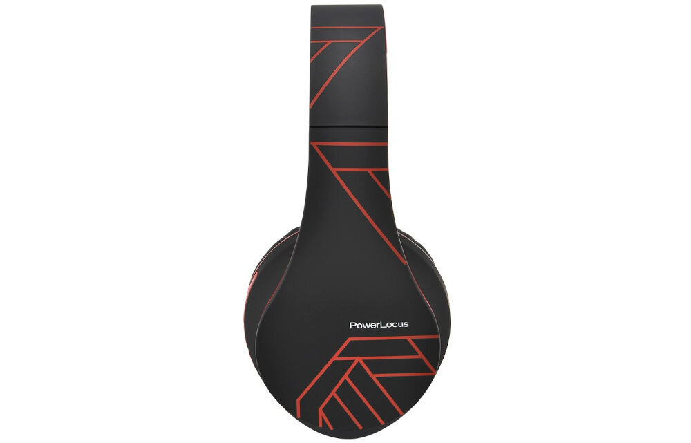 PowerLocus P2 Bluetooth 5.3 i mikrofon, słuchawki naszune z boku na białym tle