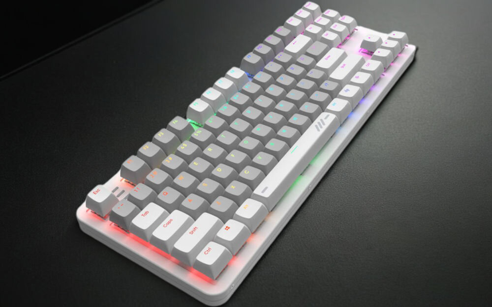 Klawiatura DARK PROJECT ALU87 Onionite Wireless rozmiar 80% brak klawiatury numerycznej stworzona we współpracy z ekspertami Ziemniakiem i Grzegorzem Rycko
wysoki poziom personalizacji i trwałości solidna aluminiowa konstrukcja precyzyjne działanie odbiornik USB-A 2,4 GHz