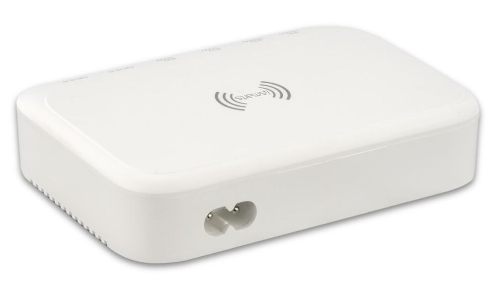 4SMARTS GaN 7w1 100 W technologia GaN (azotek galu) wysokiej mocy niskim wytwarzaniu ciepła wydajna, kompaktowa i trwała 180 × 35 × 95 - ładowarka od tyłu