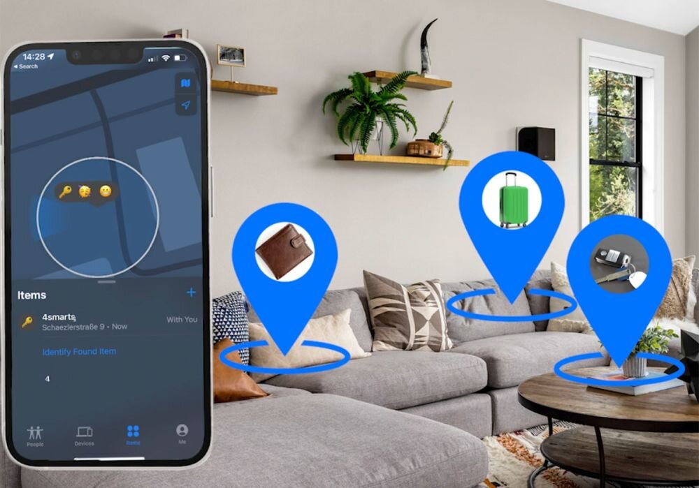 Lokalizator bagażu 4SMARTS Location Finder SkyTag bagaz, etykieta, laptop, szkolny plecak
