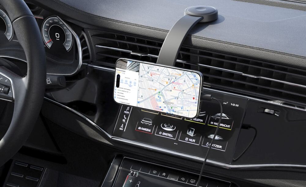 4smarts Ład. indukcyjna Car Charging 15W + ładowarka samochodowa szary/grey 540988