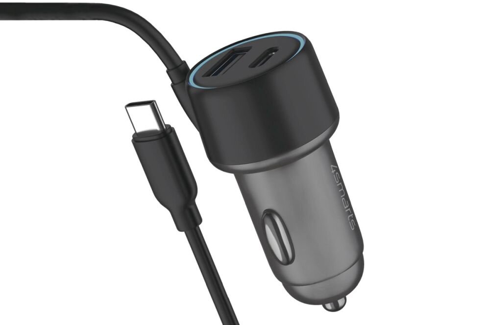 4smarts Ład. indukcyjna Car Charging 15W + ładowarka samochodowa szary/grey 540988