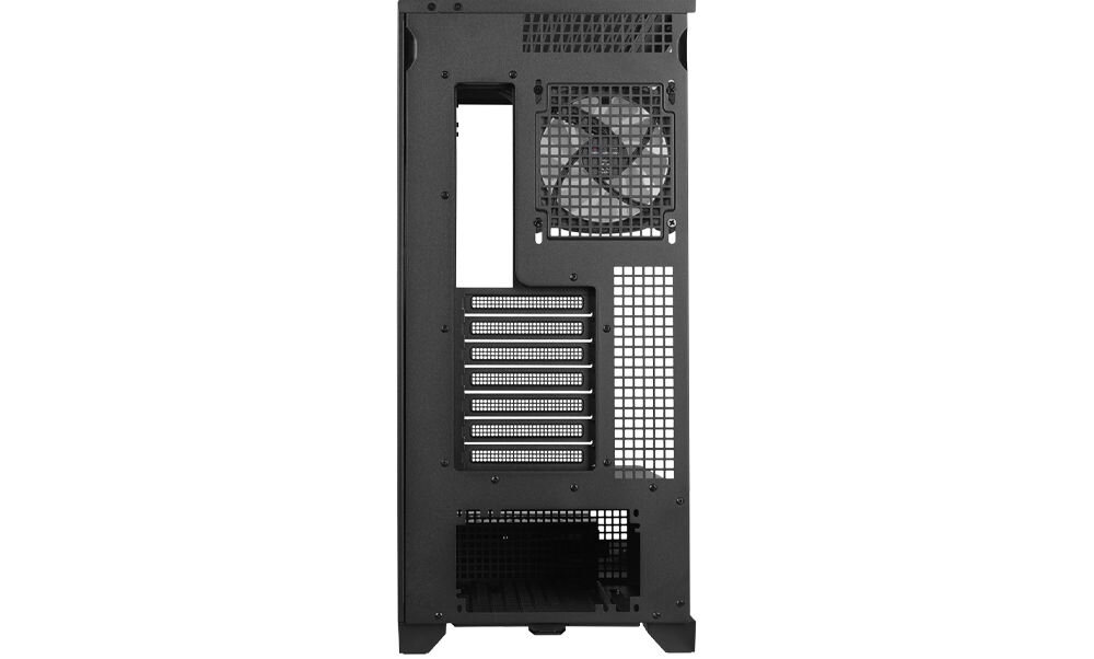 Rampage Hydra V1 Obudowa PC 4x wentylator USB C/USB A ARGB + hub E-ATX, czarna przestronne wnętrze obsługa kart graficznych o długości do 400 mm wysokie systemy chłodzenia procesora dla entuzjastów overclockingu wygodny montaż zarządzanie przestrzenią dedykowane miejsce na dyski SSD i HDD łatwe rozbudowanie pamięci masowej w systemie