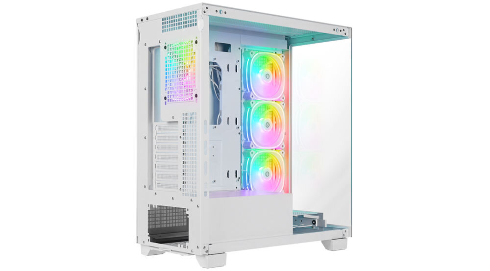 Rampage Hydra V1 Obudowa PC 4x wentylator USB C/USB A ARGB + hub E-ATX, biała biała kompatybilność z płytami głównymi E-ATX ATX Micro-ATX Mini-ITX przestronna konfiguracja do zaawansowanych konfiguracji gamingowych i profesjonalnych minimalistyczny elegancki design solidna konstrukcja przestronność wnętrza bezproblemowa instalacja dużych komponentów