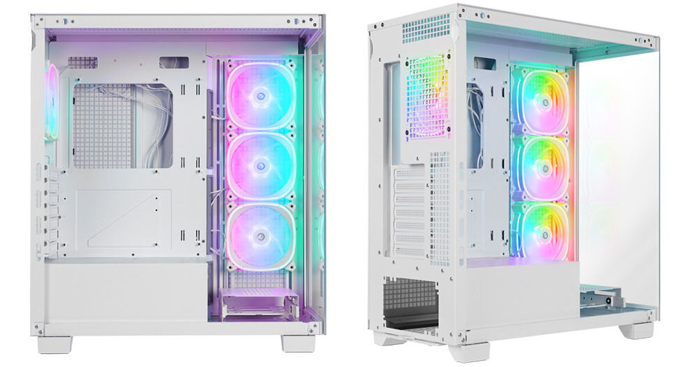 Rampage Hydra V1 Obudowa PC 4x wentylator USB C/USB A ARGB + hub E-ATX, biała solidność wykonania trwałośc materiałów długotrwałe użytkowanie ochrona dla najcenniejszych komponentów stylowy wygląd dla wymagajacych użytkowników funkcjonalna obudowa