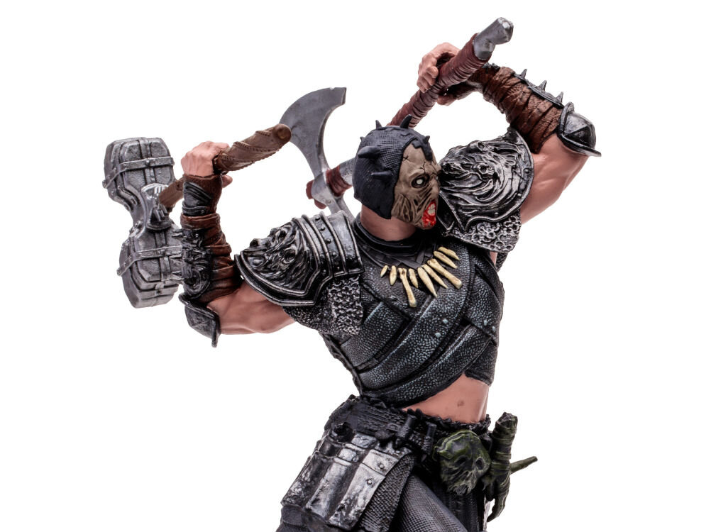 Figurka MCFARLANE Diablo 4 Action Barbarian statyczna wysoka ilość detali wierne malowanie osadzona na podstawce z nazwą postaci