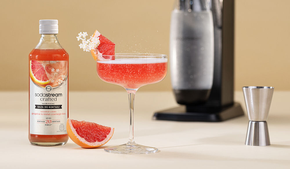 Syrop SODASTREAM Crafted Grejpfrut i Kwiat czarnego bzu 330 ml wyrafinowana kompozycja