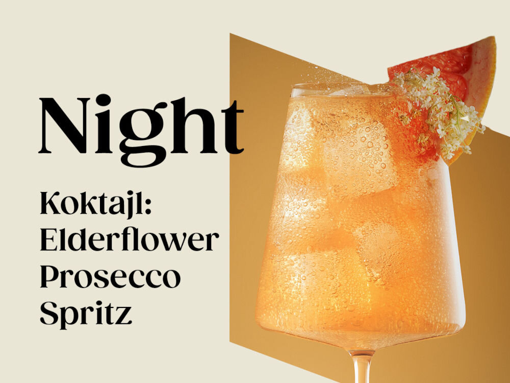 Syrop SODASTREAM Crafted Grejpfrut i Kwiat czarnego bzu 330 ml koktajl elderflower prosecco spritz składniki baza woda gazowana prosecco sok z limonki kostki lodu dekoracje kwiat czarnego bzu kawałek grejpfruta przygotowanie kieliszek do wina wypełnienie kostkami lodu i prosecco dodać bazę wyciśnięcie soku z połowy limonki wymieszanie składników łyżką barmańską dopełnienie wodą gazowaną udekorowanie grejpfrutem i kwiatami czarnego bzu 