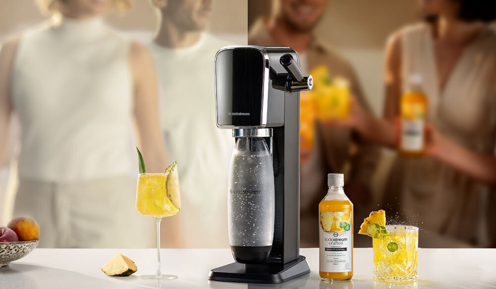 Syrop SODASTREAM Crafted Ananas i Jalapeno 330 ml autorskie bezalkoholowe wyjątkowe nuty wyrafinowane kompozycje orzeźwiające moktajle za dnia wieczorem relaks wyrafinowane koktajle wyjątkowy moment