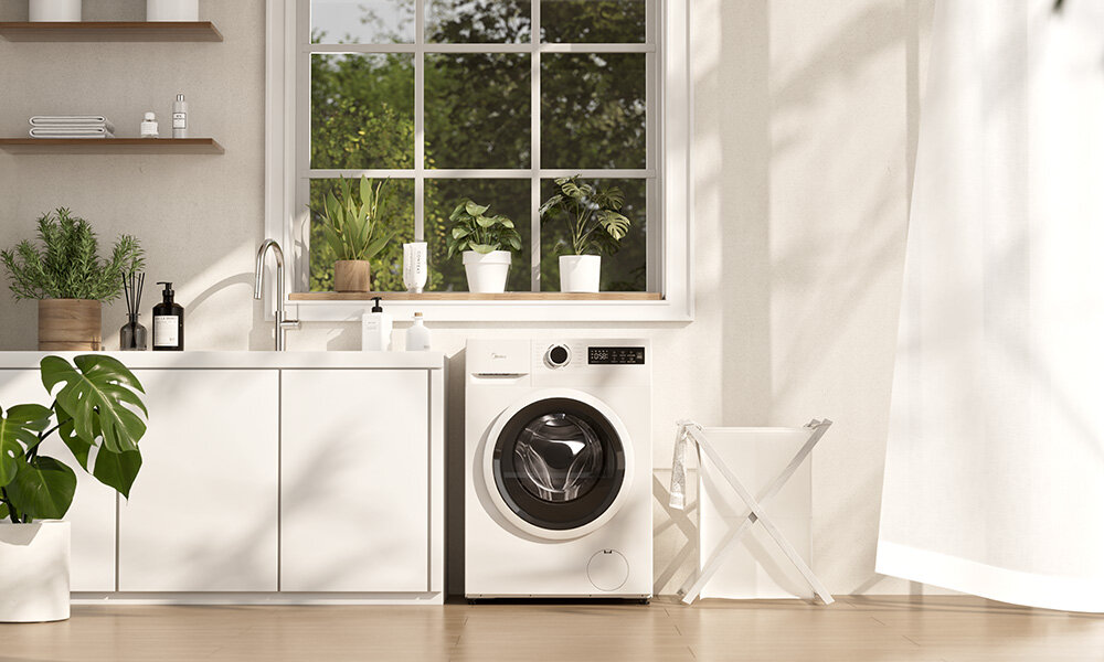 Pralka MIDEA MF110W60 W-PL 6kg 1000 obr opakowanie z recyklingu, dbanie o środowisko, ekologiczne rozwiązanie