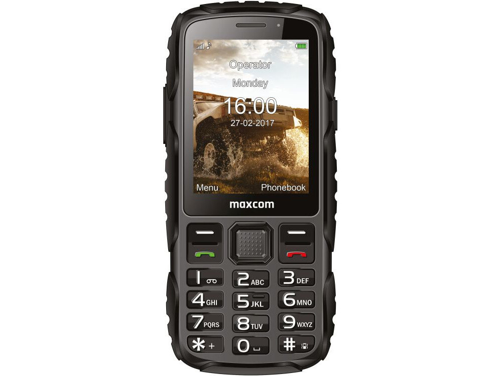 Telefon MAXCOM MM920L funkcjonalnosc aparat przegladarka budzik kalkulator kalendarz rodzielczosc przekatna duze wygodne klawisze