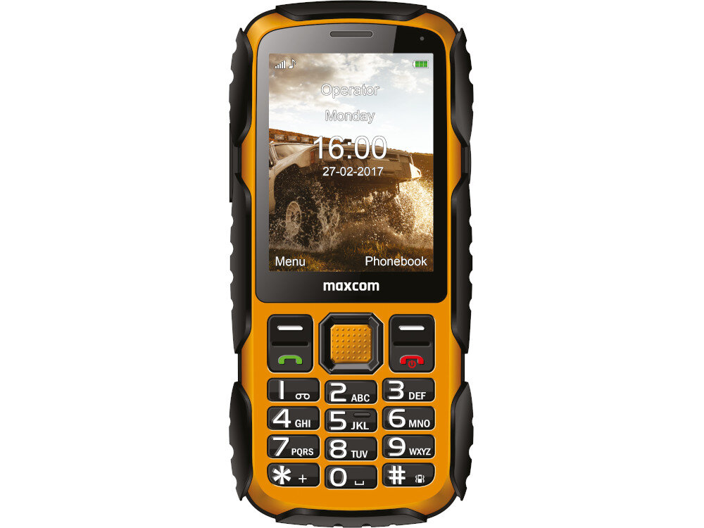 Telefon MAXCOM MM920L funkcjonalnosc aparat przegladarka budzik kalkulator kalendarz rodzielczosc przekatna duze wygodne klawisze