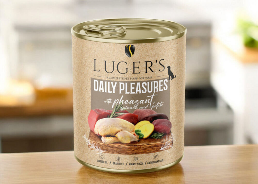 Karma dla psa LUGER'S Daily Pleasures z bażantem, szpinakiem i ziemniakiem 800 g