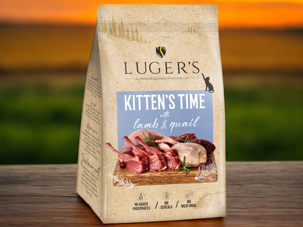 Karma dla kota suszona LUGER'S Kitten's Time Jagnięcina z przepiórką 500 g karma w na blacie