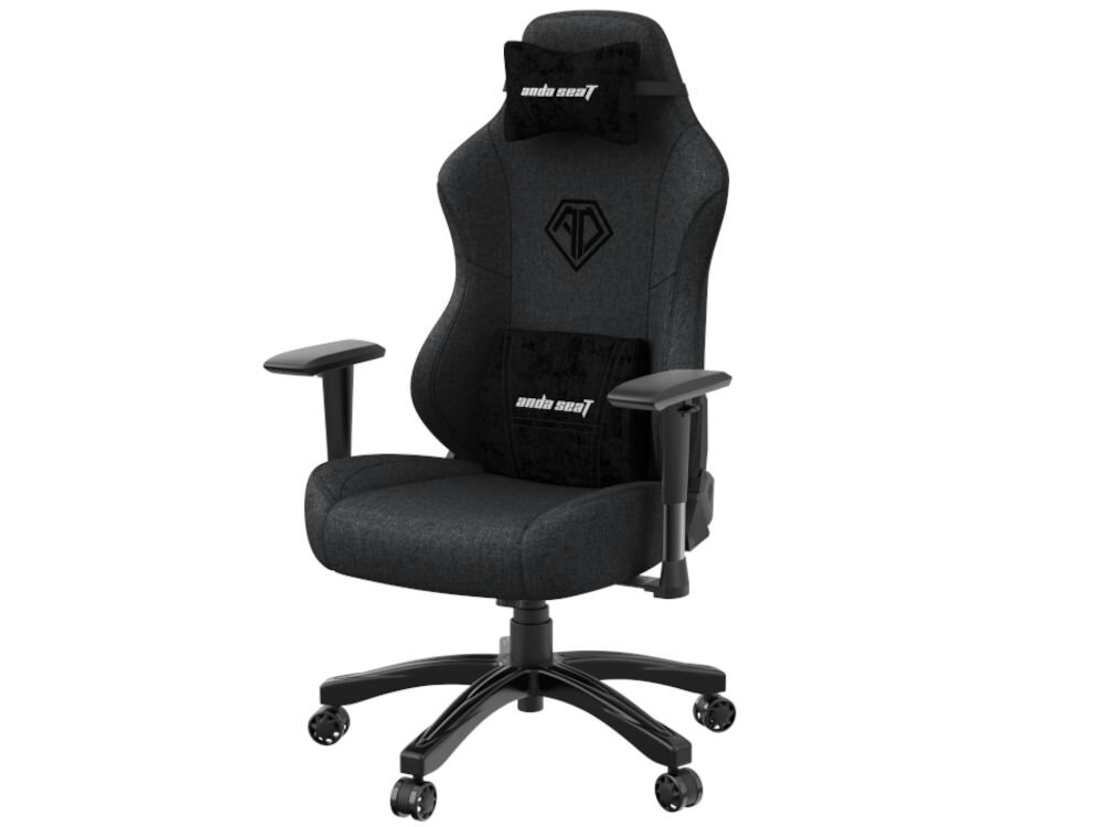 Fotel ANDA SEAT Phantom 3 L Ciemnoszary prezentacja fotela od przodu na białym tle