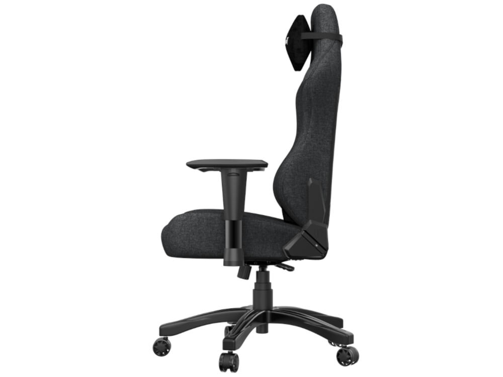 Fotel ANDA SEAT Phantom 3 L Ciemnoszary prezentacja fotela od boku na białym tle wzrost do 185 cm waga do 120 kg gracze twórcy trwałość ergonomia stylowy design