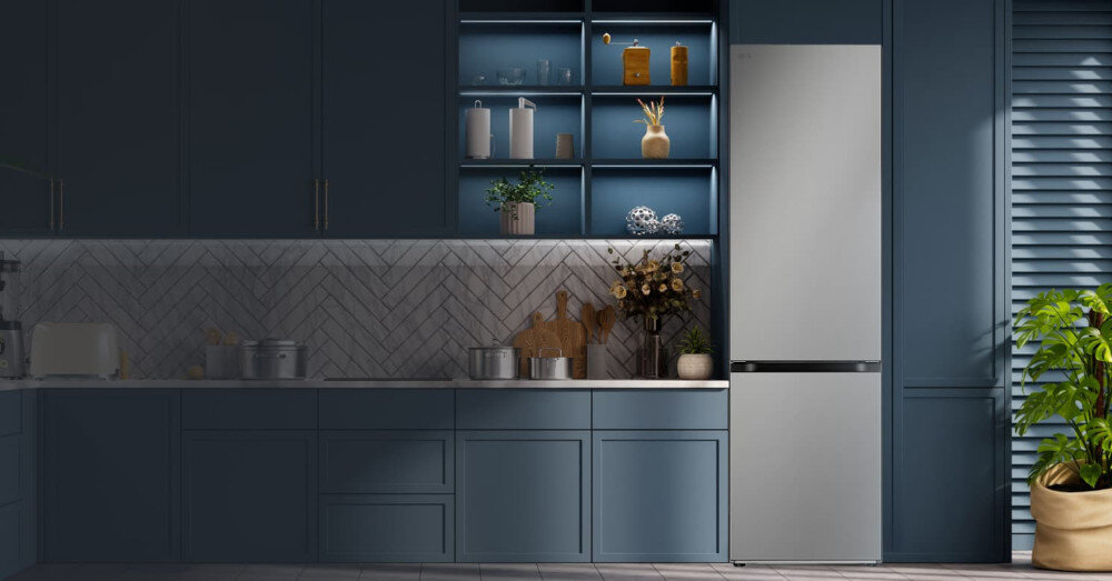 LODÓWKA LG GBV22L0EPY wszystko widoczne Oświetlenie LED jasne wnętrze oszczędność energii szuflada świeżości wilgotnośc owoce warzywa stała temperatura dłuższa świeżość DoorCooling chłodzenie równomierne rozprowadzane powietrze elegancki styl płaska konstrukcja zabudowa kontrola temperatury czujniki wahania temperatury zachowanie świeżości Technologia DoorCooling chłodzenie równomierne rozprowadzane powietrze