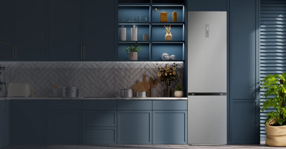 LODÓWKA LG GBV7270EPY wszystko widoczne Oświetlenie LED jasne wnętrze oszczędność energii szuflada świeżości wilgotnośc owoce warzywa stała temperatura dłuższa świeżość DoorCooling chłodzenie równomierne rozprowadzane powietrze elegancki styl płaska konstrukcja zabudowa kontrola temperatury czujniki wahania temperatury zachowanie świeżości Technologia DoorCooling chłodzenie równomierne rozprowadzane powietrze