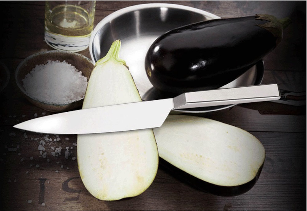 Zestaw noży PHILIPIAK Stalowe w szklanym stojaku wysoka jakość wykonanie stal szlachetna twardość