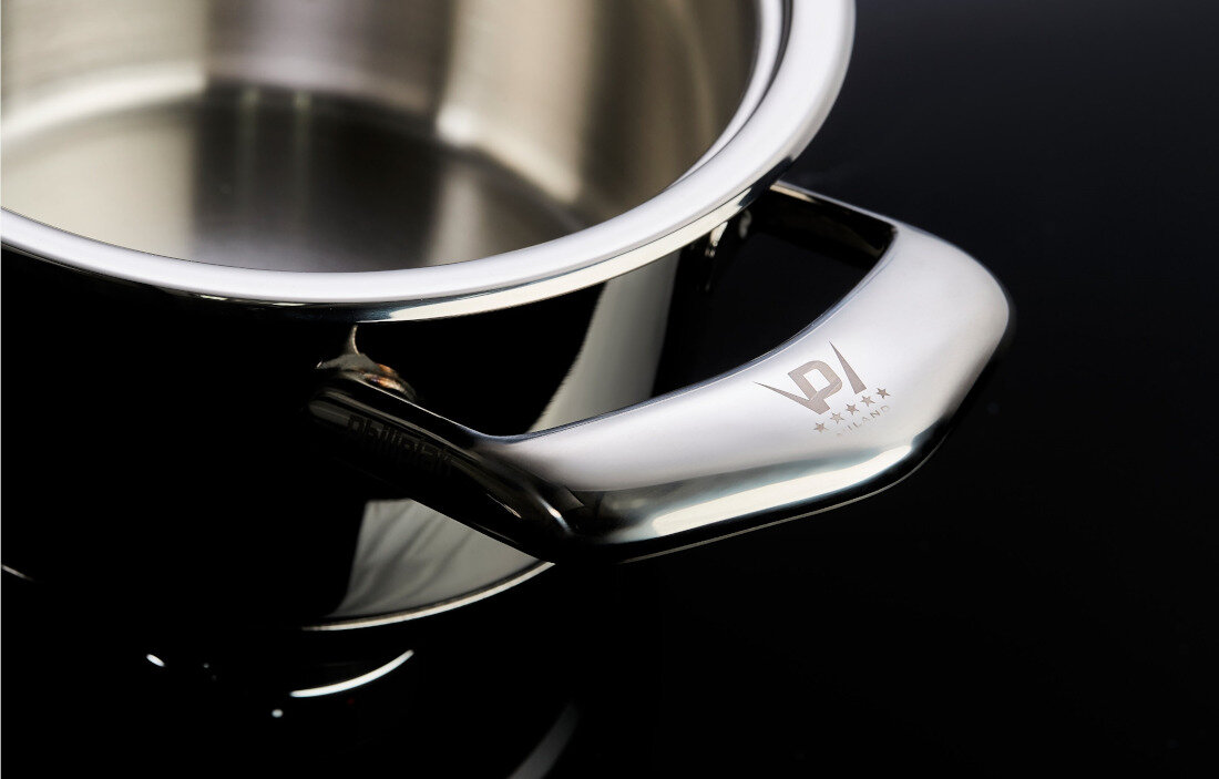 Zestaw garnków PHILIPIAK Versatile (8 elementów) Solidne Uchwyty Dopasowane Pokrywy