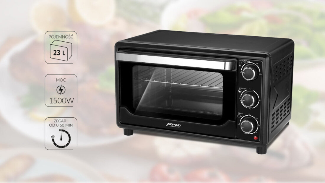Piekarnik MPM MPE-12T Czarny lampka kontrolna pojemnosc 23l